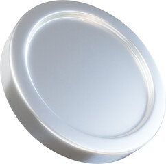 Silver coin 3d render illustration