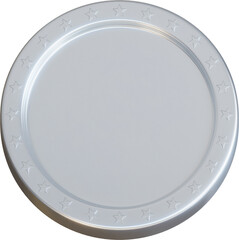 Silver coin 3d render illustration