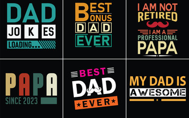 Naklejka premium Father's Day T-Shirt Design Bundle Design for yourself