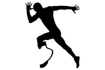 explosive motion athlete runner disabled amputee