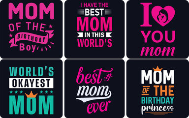 Mom Typography T-shirt Design T-Shirt Design Bundle Design for yourself