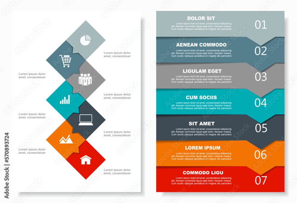 Wall mural infographic design template with place for your data. vector illustration.