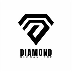 Diamond logo design with abstract geometric letter S.