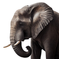 Elephant for decorating the project Transparent background. generative AI