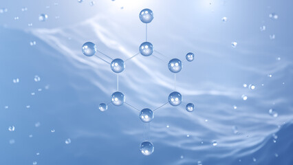 fluorouracil molecular structure, 3d model molecule, 5-fu, structural chemical formula view from a microscope