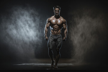 Full body photo of bodybuilder generative AI tools