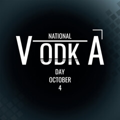 National Vodka Day. Geometric design suitable for greeting card poster and banner