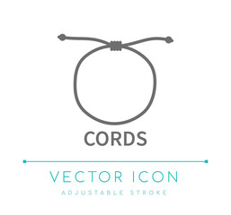 Cords Jewelry Line Icon