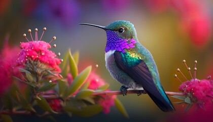beautiful, brightly colored animals, in flower