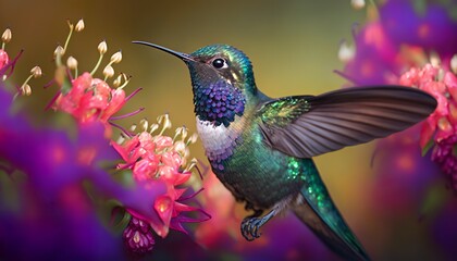 Obraz premium beautiful, brightly colored animals, in flower
