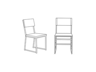 Hand drawn chair icons set in vector.chair illustrations collection in vector.chair icon set isolated on white background from furniture collection in simple style.Pixel perfect vector graphics.