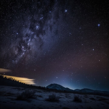 starry night sky background , Generative AI