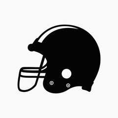Hand drawn of helmet football team, flat style, vector illustration
