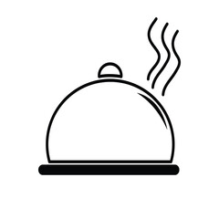 Dish or Tray Food Icon Design Illustration