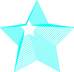 Blue abstract repeating star