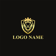 Vector modern lion head logo design vector illustration