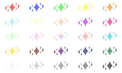 透過するシャープでシンプルなキラキラ多め　セット