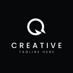 Abstract monogram letter Q logo icon design vector template.