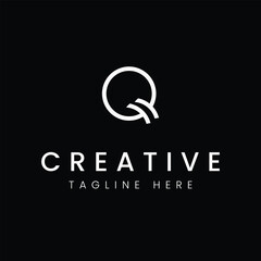 Abstract monogram letter Q logo icon design vector template.