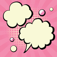 Comic speech bubble set collection vector illustration