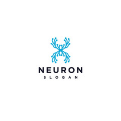 Neuron logo design icon template	

