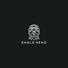 Eagle head geometric logo vector icon design template