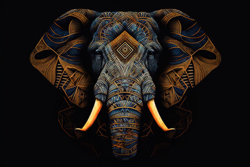 Abstract Elephant. AI Generated