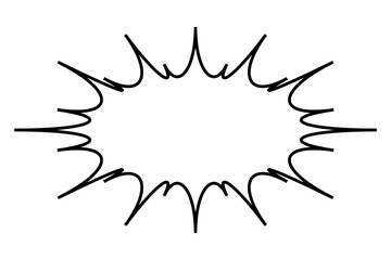 Cartoon emphasis speech bubble icon. Vector.