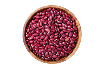 bowl of dry red beans isolated on transparent background, top view - 570905906