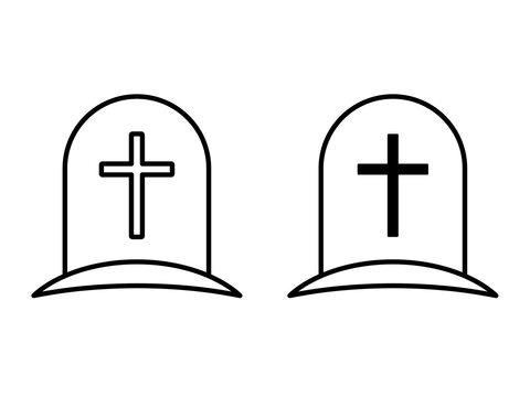 Tombstone Icon. Rip Grave Icon Vector. Stock Vector Illustration.