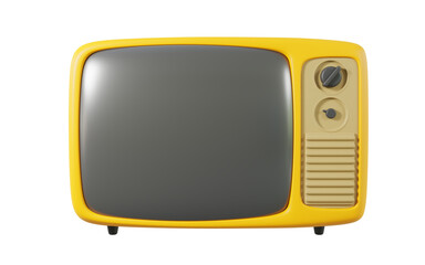 Vintage television, retro TV, 3D render illustration