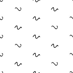 Seamless pattern with sketch squiggle