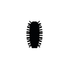 Centipede icon. Simple style insect science poster background symbol. Centipede brand logo design element. Centipede t-shirt printing. vector for sticker.