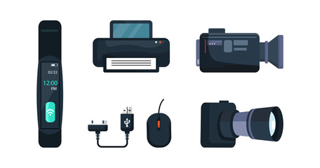 Sound recorder,Pringer,Usb port,Camera.Electronic element for working in cartoon character,