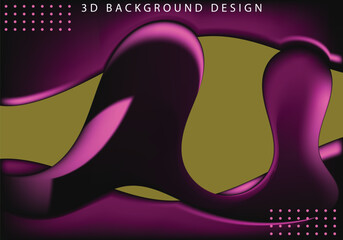 3D abstract color background design 3