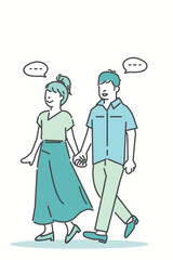 Unique and beautiful happy family illustration design