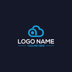 Minimal cloud logo icon design