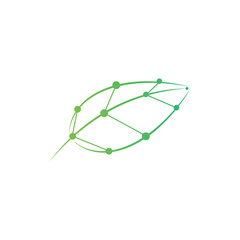 Biotech and nature icon logo vector