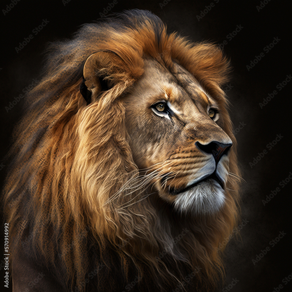 Poster portrait of a lion