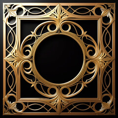 金色のメタリック調の幾何学模様、パターン、シームレス　装飾、模様
Gold metallic geometric pattern, pattern, seamless decoration, pattern