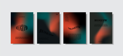 Obraz premium Stunning and Unique Vector Gradient A4 Template Design Pack