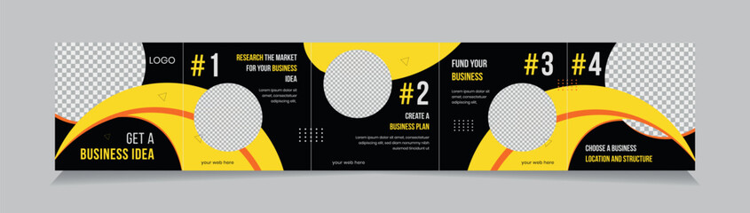 Instagram Carousel Template Set of editable social media instagram carousel post © thedesignsource