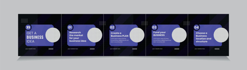 Instagram Carousel Template Set of editable social media instagram carousel post © thedesignsource