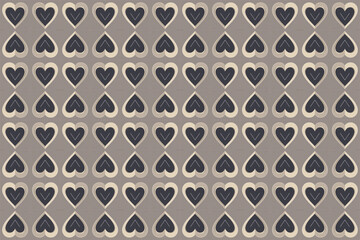 Serene Symmetry: A Calm and Cohesive Heart Pattern Design