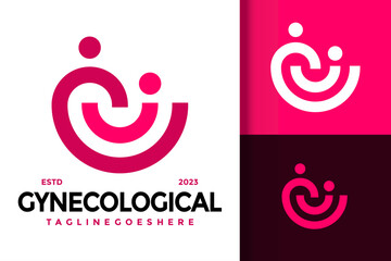 Happy Smile Gynecology Logo Logos Design Element Stock Vector Illustration Template