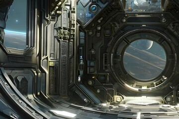 Raumschiff, Weltall, Generative KI, Science Fiction,