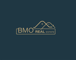 BMO Real Estate and Consultants Logo Design Vectors images. Luxury Real Estate Logo Design