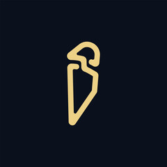 Modern vector minimalist letter i monogram logo design, Creative i logo, I letter logo template