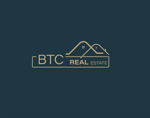 BTC Real Estate and Consultants Logo Design Vectors images. Luxury Real Estate Logo Design