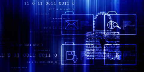 Digital Abstract technology background,2d illustration